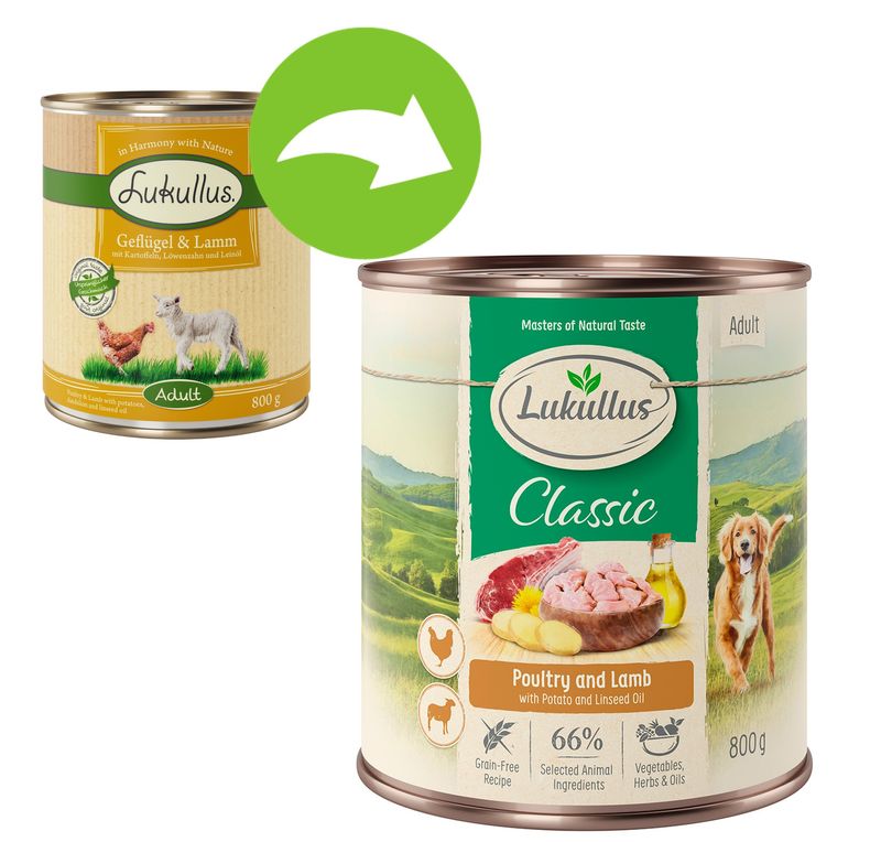 Zooplus Lukullus 24 x 800 g Umido cane Enormi sconti