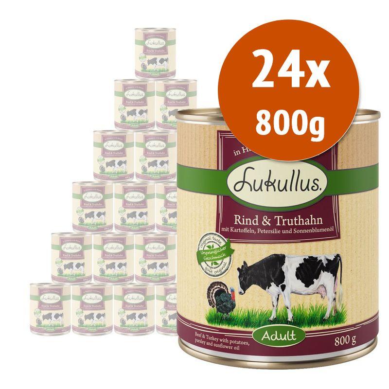Zooplus Lukullus 24 x 800 g Umido cane Enormi sconti