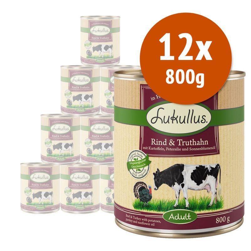 Zooplus Lukullus 12 x 800 g Alimento umido per cani