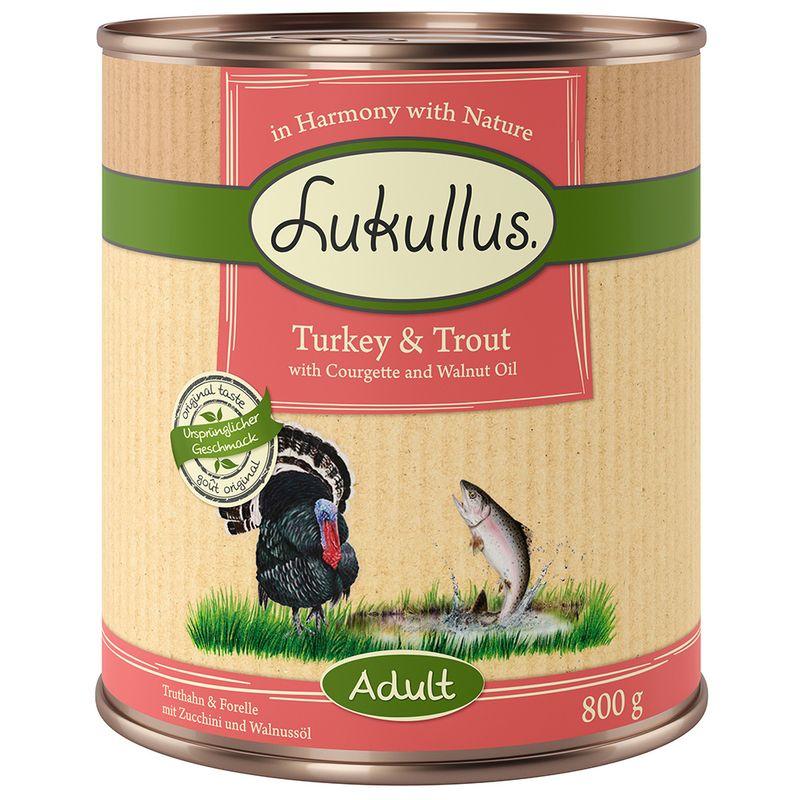 Zooplus Lukullus Adult senza cereali 6 x 800 g Umido cane Trasporto libero internazionale