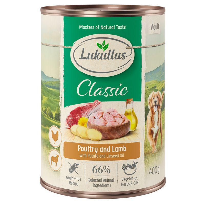Zooplus Lukullus Adult senza cereali 6 x 400 g Alimento umido per cani Limitato a 3 giorni