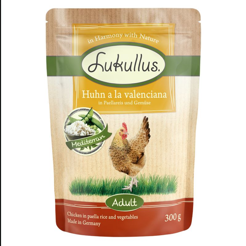 Zooplus Lukullus in buste Pacco misto 6 x 300 g Alimento umido per cane Esporta salva