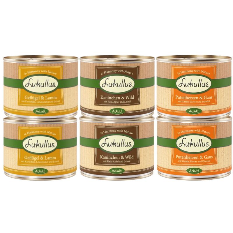 Zooplus Set prova misto Lukullus Naturkost 6 x 400 g 2025