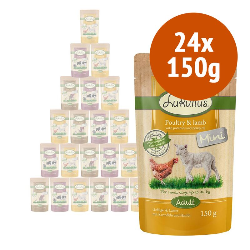 Zooplus Lukullus Naturale Adult Mini senza cereali 24 x 150 g