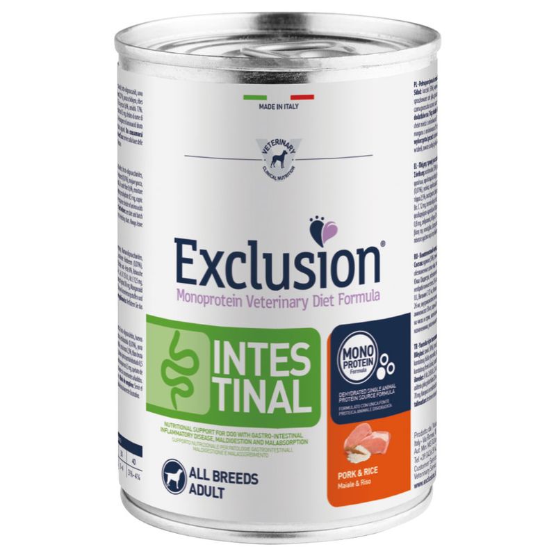 Zooplus Exclusion Diet Intestinal 12 x 400 g Alimento umido per cani Consegna Veloce