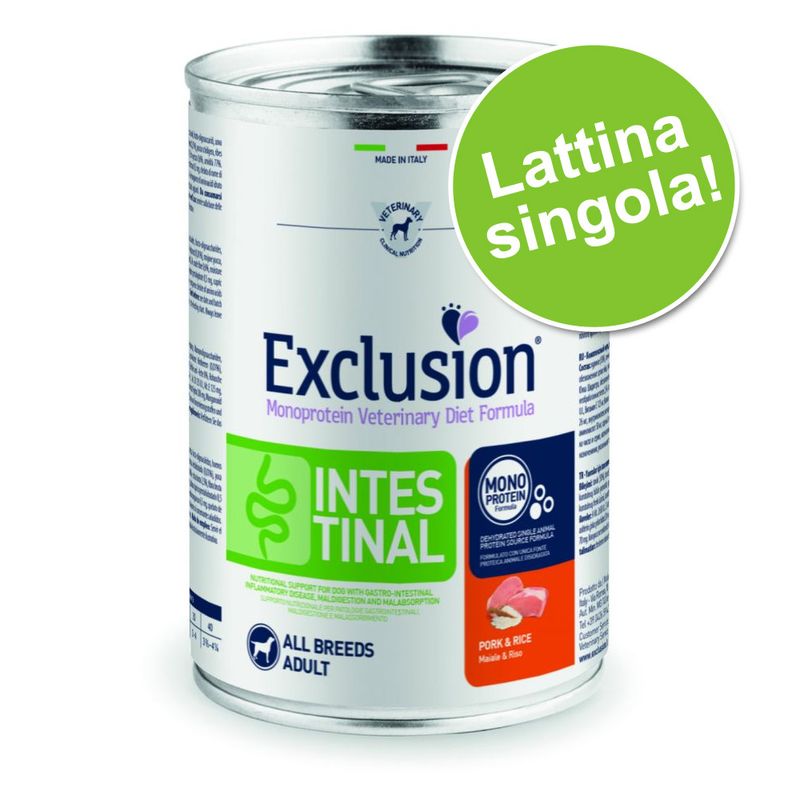Zooplus Exclusion Diet Intestinal 1 x 400 g Alimento umido per cani Promozione Limitata