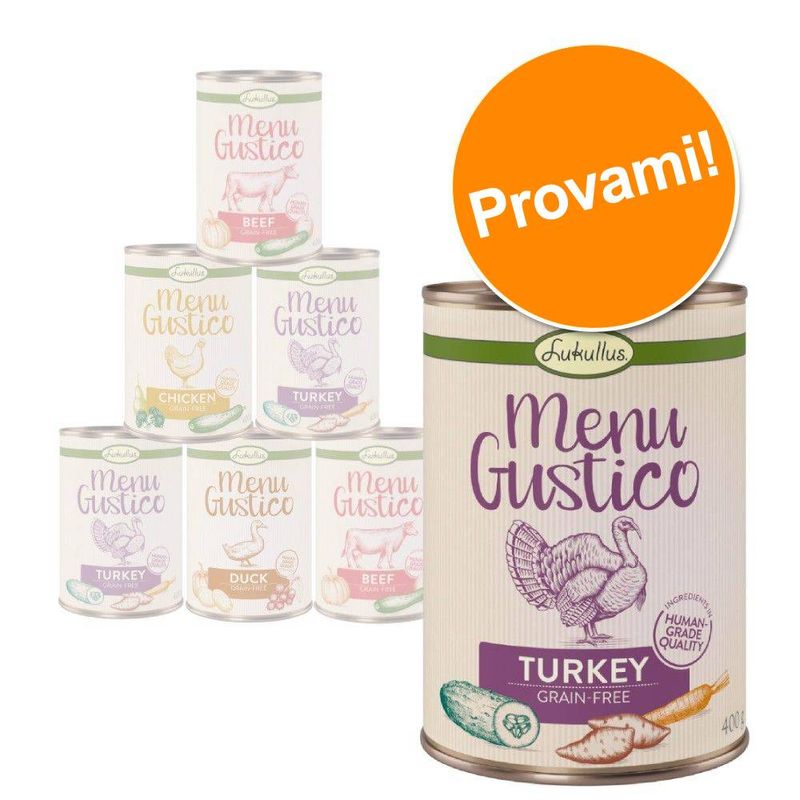 Zooplus Set prova misto Lukullus Menu Gustico Alimento umido per cani