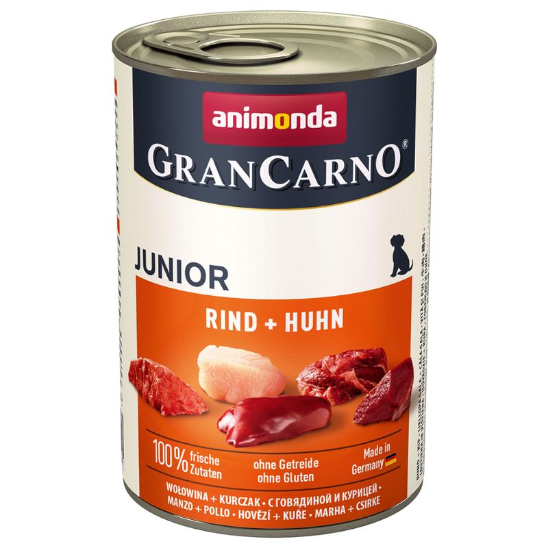 Zooplus animonda GranCarno Original Junior 6 x 400 g Umido per cane