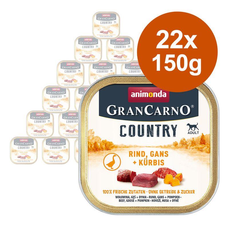 Zooplus animonda GranCarno Adult Country 22 x 150 g Umido per cane