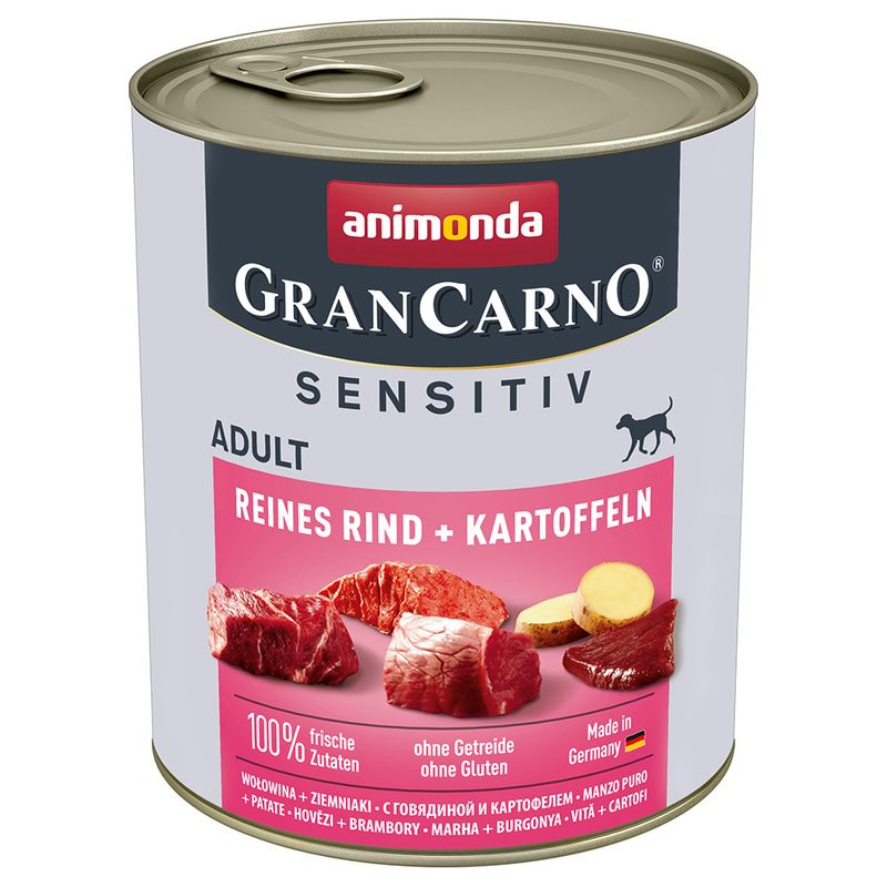 Zooplus animonda GranCarno Adult Sensitive 6 x 800 g umido per cane