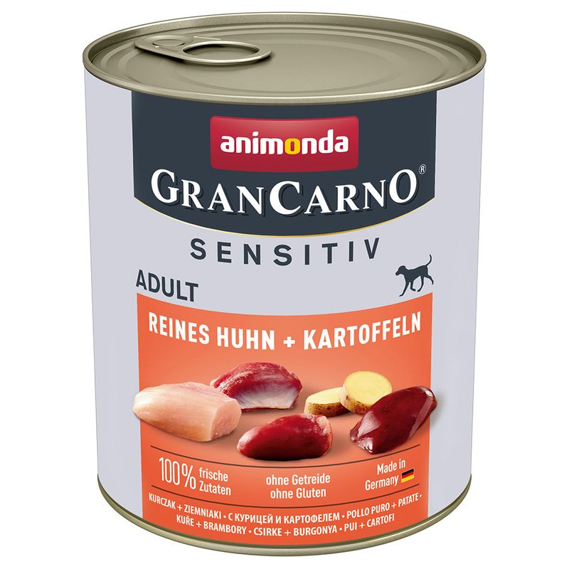 Zooplus animonda GranCarno Adult Sensitive 6 x 800 g umido per cane Shopping online