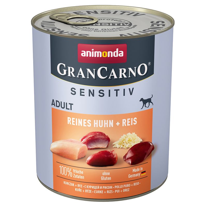 Zooplus animonda GranCarno Adult Sensitive 6 x 800 g umido per cane Shopping online