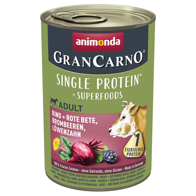 Zooplus animonda GranCarno Adult Superfoods 6 x 400 g Offerta esclusiva