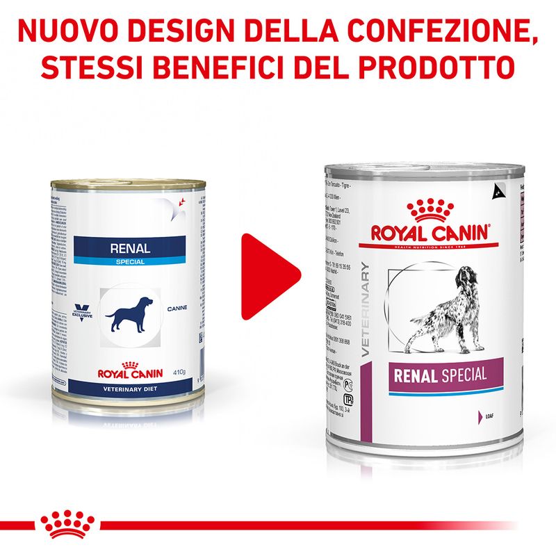 Zooplus Royal Canin Renal Special Canine Veterinary Mousse umido per cane Officina