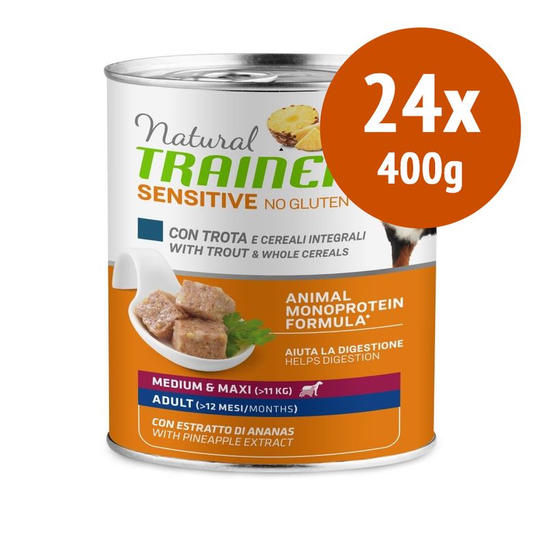 Zooplus Natural Trainer Adult Medium/Maxi 24 x 400 g Vendita Calda