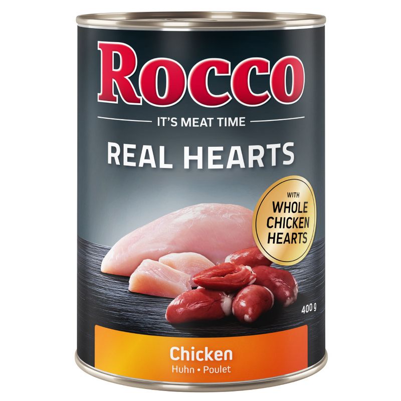 Zooplus 5 + 1 gratis 6 x 400 g Rocco Trio di Carne/Real Hearts Umido Offerta Pasqua
