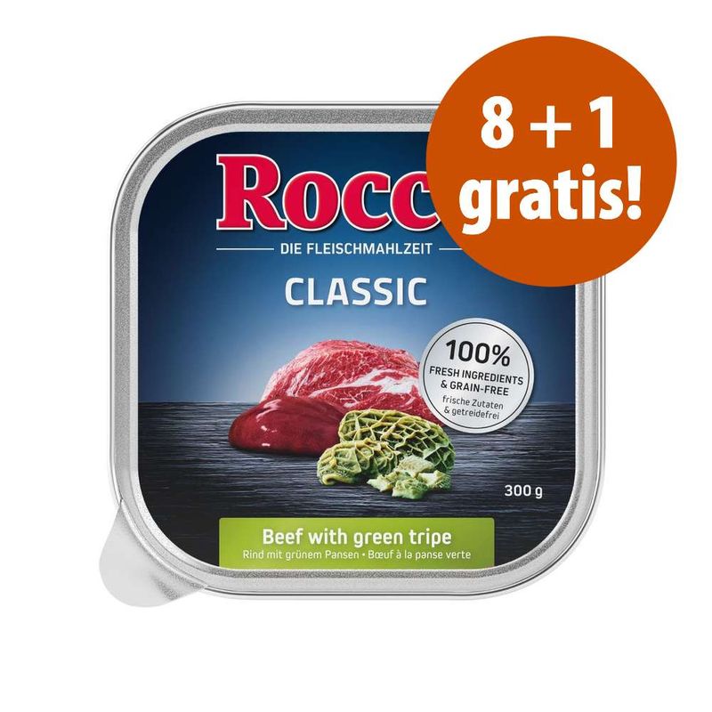 Zooplus 8 + 1 gratis 9 x 300 g Rocco Classic Vaschette