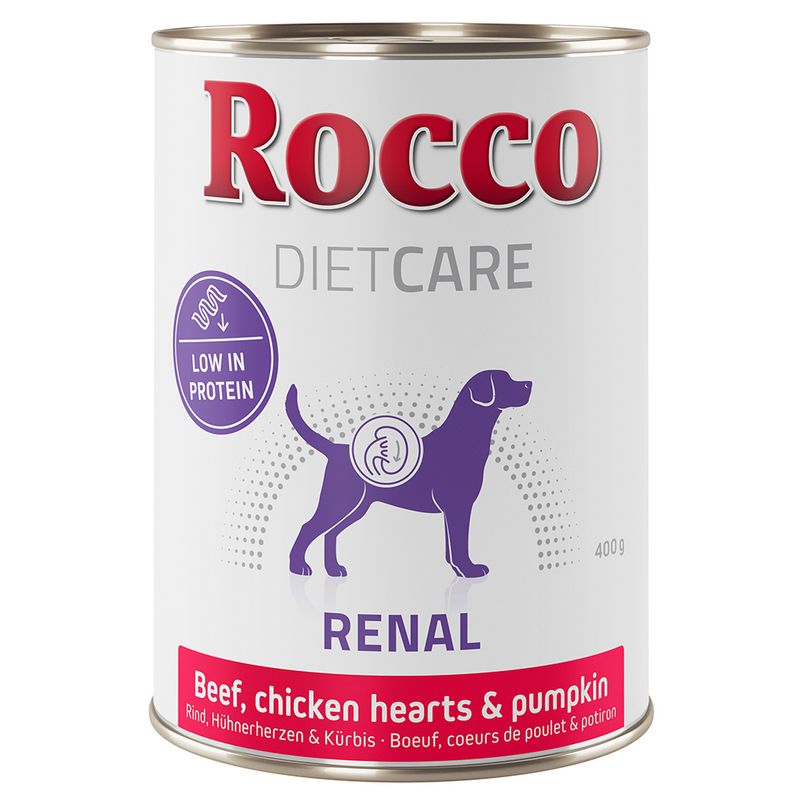 Zooplus Rocco Diet Care Renal Manzo con Cuori di Pollo & Zucca 400 g umido cane