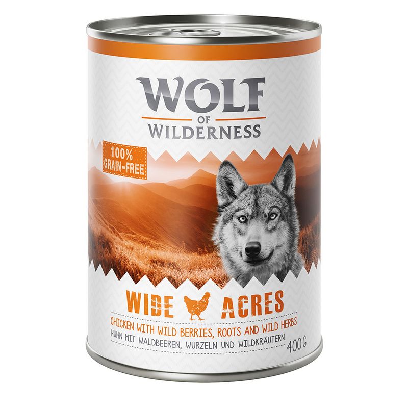 Zooplus 5 + 1 gratis 6 x 400 g Wolf of Wilderness Alimento umido per cani ACQUISTA ORA