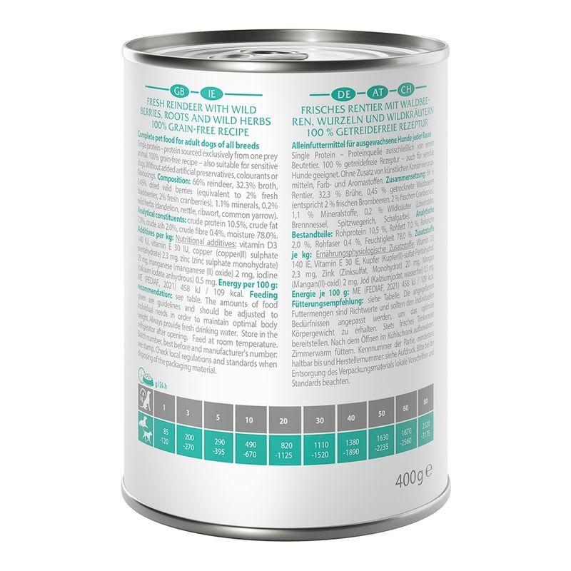 Zooplus Wolf of Wilderness Adult 6 x 400 g umido Single Protein per cane Promozione temporanea