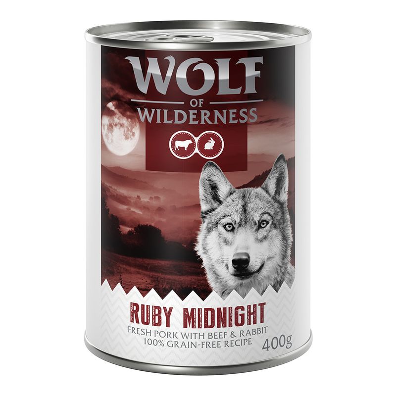 Zooplus Wolf of Wilderness Adult "Red Meat" 6 x 400 g umido per cane Fino al 55% di sconto