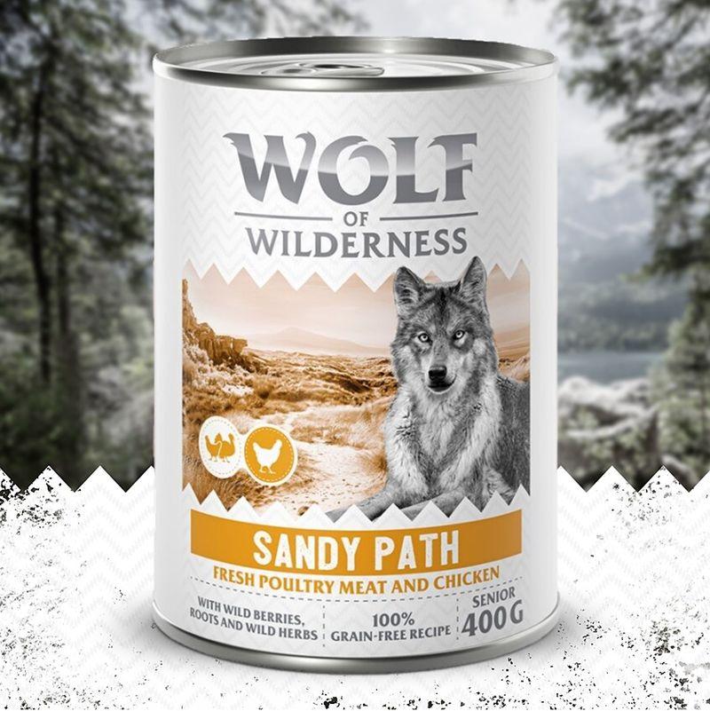 Zooplus Wolf of Wilderness Senior "Expedition" 6 x 400 g umido per cane Solo un giorno rimasto