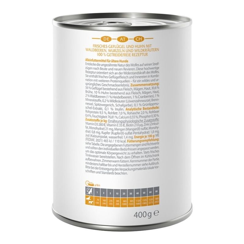 Zooplus Wolf of Wilderness Senior "Expedition" 6 x 400 g umido per cane Solo un giorno rimasto