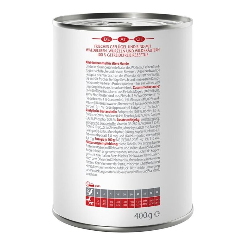 Zooplus Wolf of Wilderness Senior "Expedition" 6 x 400 g umido per cane Solo un giorno rimasto