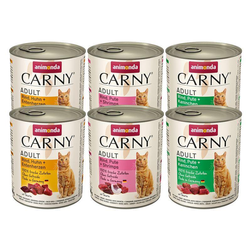 Zooplus Set prova animonda Carny Adult 6 x 800 g Promozione