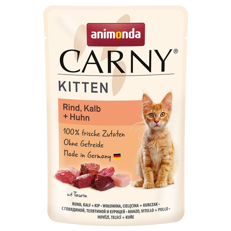 Zooplus animonda Carny Kitten Buste 12 x 85 g Alimento umido per gattini Pezzi Unici