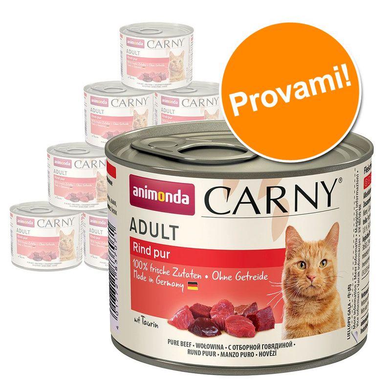 Zooplus Set prova misto animonda Carny Adult 12 x 200 g Alimento umido per gatti