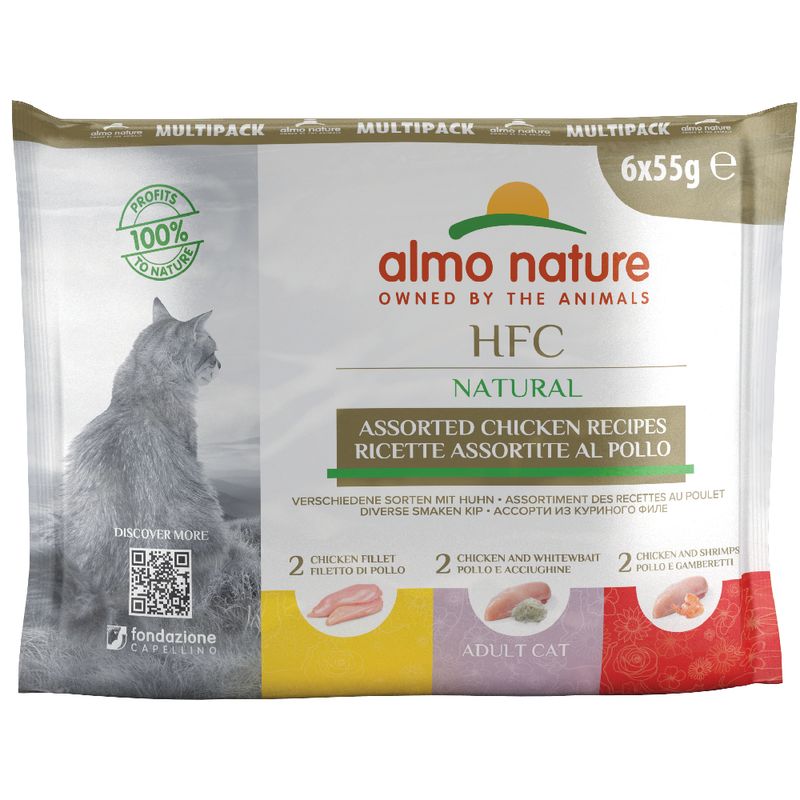 Zooplus Almo Nature HFC Natural Buste 6 x 55 g Alimento umido per gatti