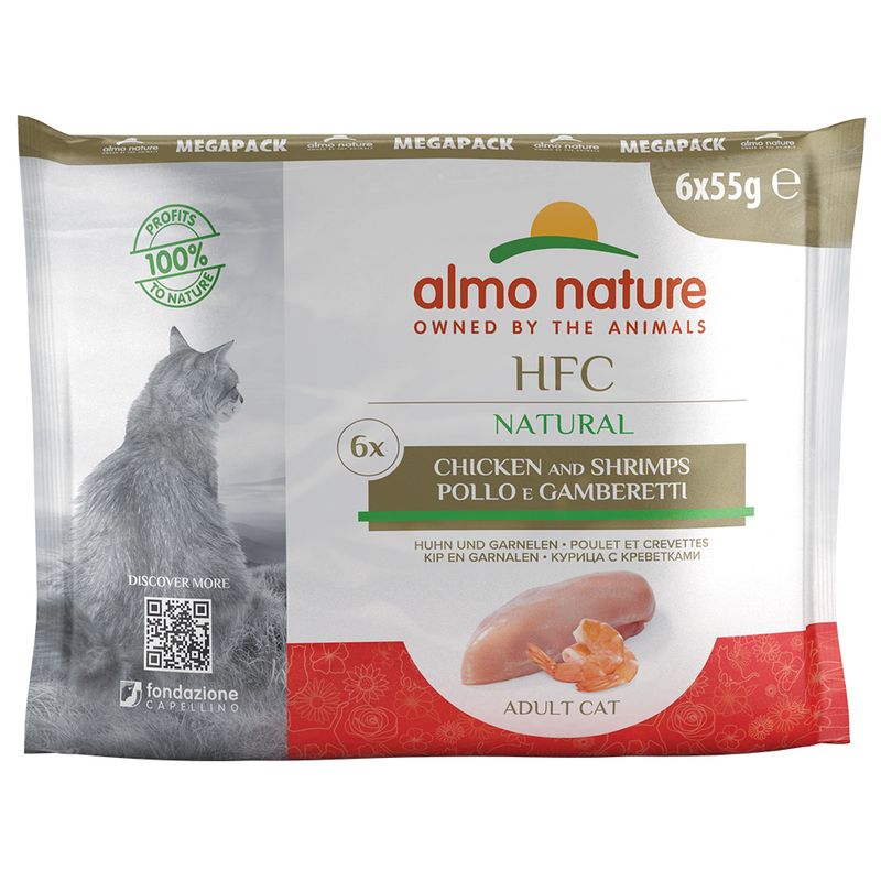 Zooplus Almo Nature HFC Natural Buste 6 x 55 g Alimento umido per gatti Vendite Flash