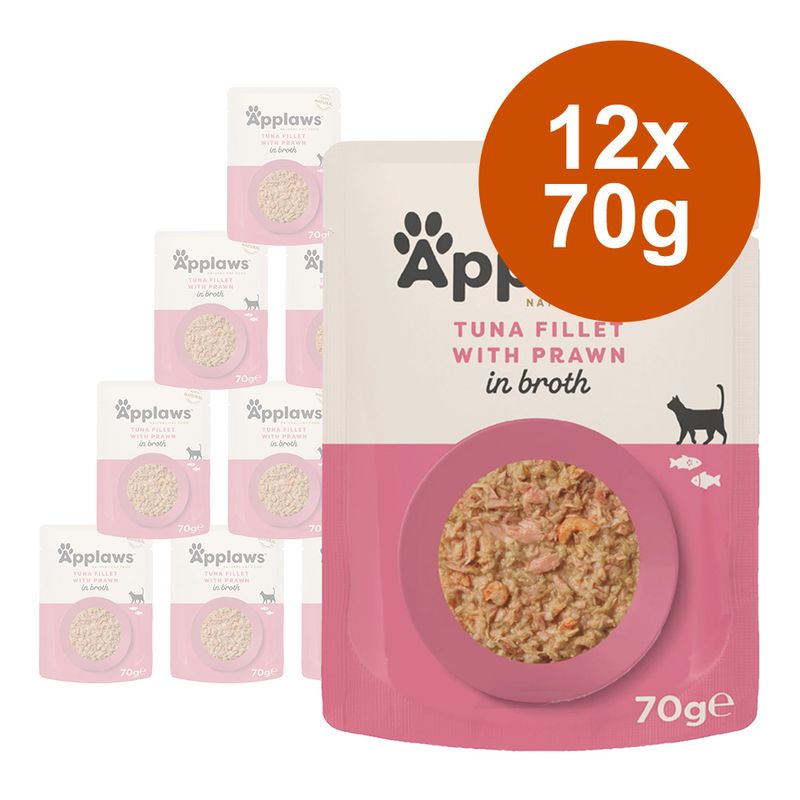 Zooplus Applaws Buste in Brodo 12 x 70 g Alimento umido per gatti