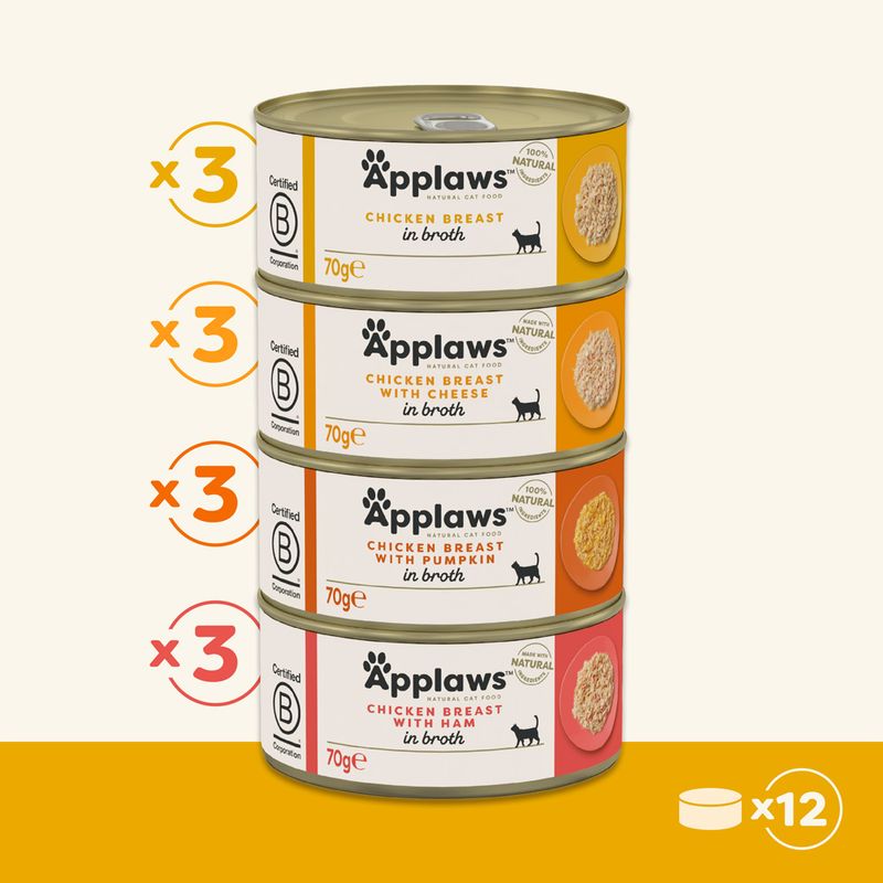 Zooplus Applaws Multipack 12 x 70 g Alimento umido per gatti Negozio online di fabbrica