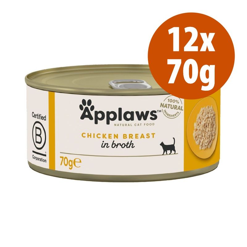 Zooplus Applaws in Brodo 12 x 70 g Alimento umido per gatti