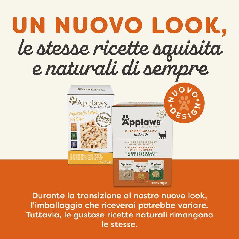 Zooplus Applaws Buste in Brodo 24 x 70 g Alimento umido per gatti Black Friday