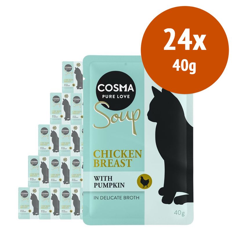 Zooplus Cosma Soup 24 x 40 g Alimento umido per gatti Trasporto libero internazionale