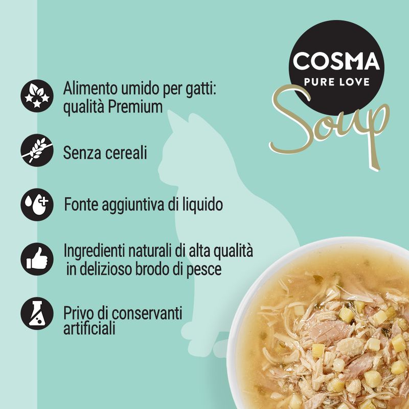Zooplus Cosma Soup pacco misto umido per gatto Officina