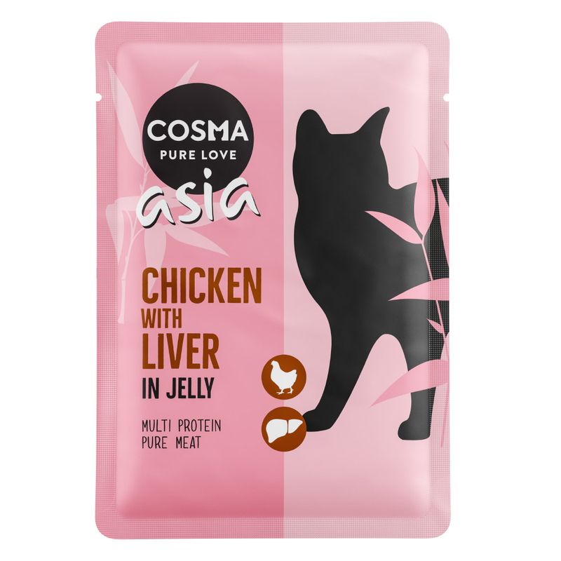 Zooplus Cosma Asia in busta 6 x 100 g Alimento umido per gatti Duty-free