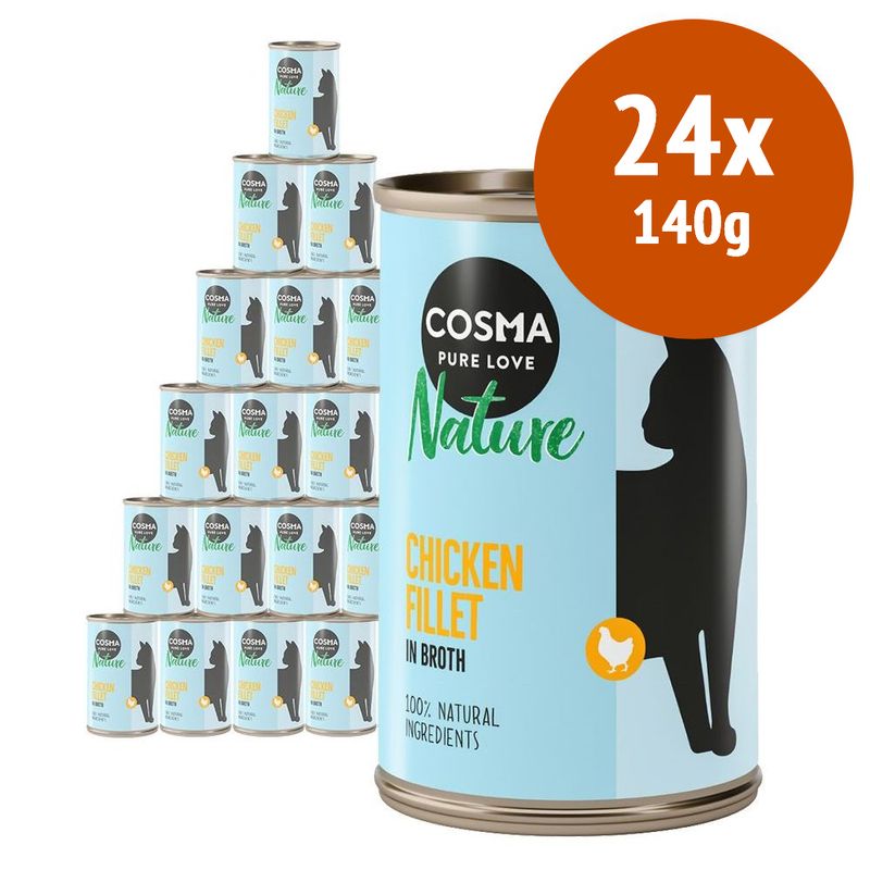 Zooplus Cosma Nature 24 x 140 g Alimento umido per gatti