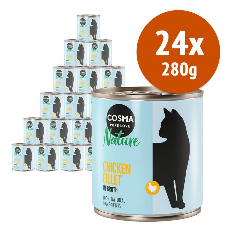Zooplus Cosma Nature 24 x 280 g Alimento umido per gatti Italy