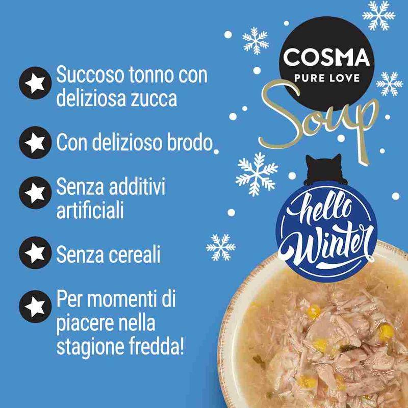 Zooplus Cosma Soup Winter-Edition Tonno con Zucca umido gatto Promozione