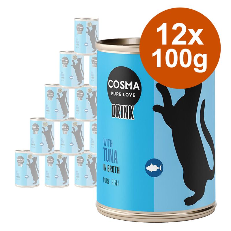 Zooplus Multipack risparmio Cosma Drink 12 x 100 g Bevanda snack per gatto Pezzi Unici
