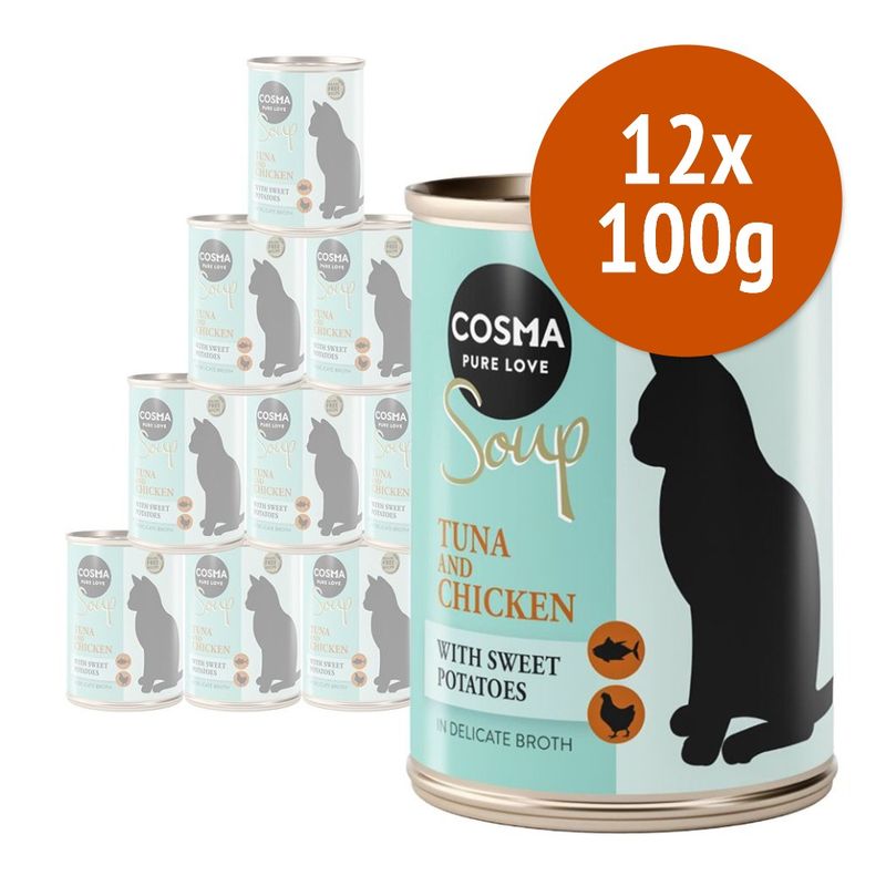 Zooplus Cosma Soup 12 x 100 g umido gatto Soddisfazione Garantita