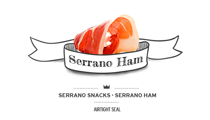 Miscota Mediterranean Natural Serrano Snacks di Jamon Serrano Nuovo