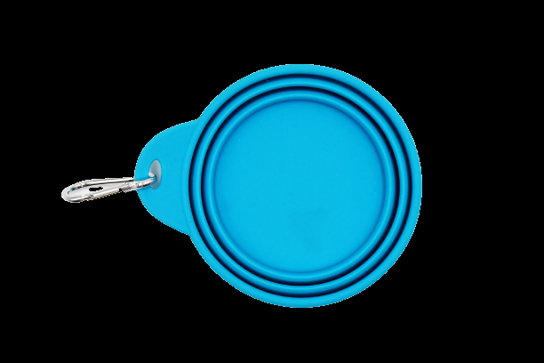 Miscota Musqui Piccola ciotola da viaggio pieghevole in silicone blu Nuova