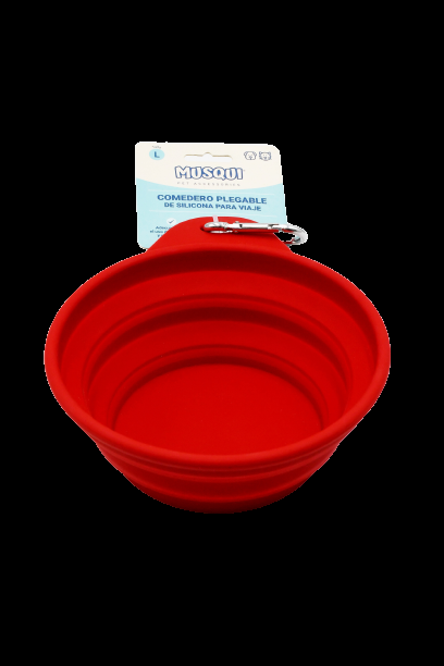 Miscota Musqui Grande ciotola da viaggio pieghevole in silicone rosso Offerte speciali
