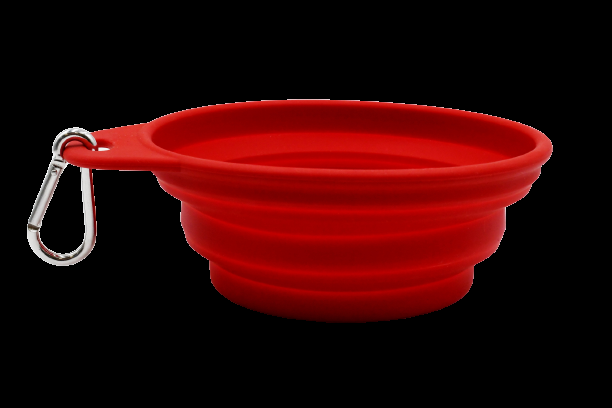 Miscota Musqui Grande ciotola da viaggio pieghevole in silicone rosso Offerte speciali