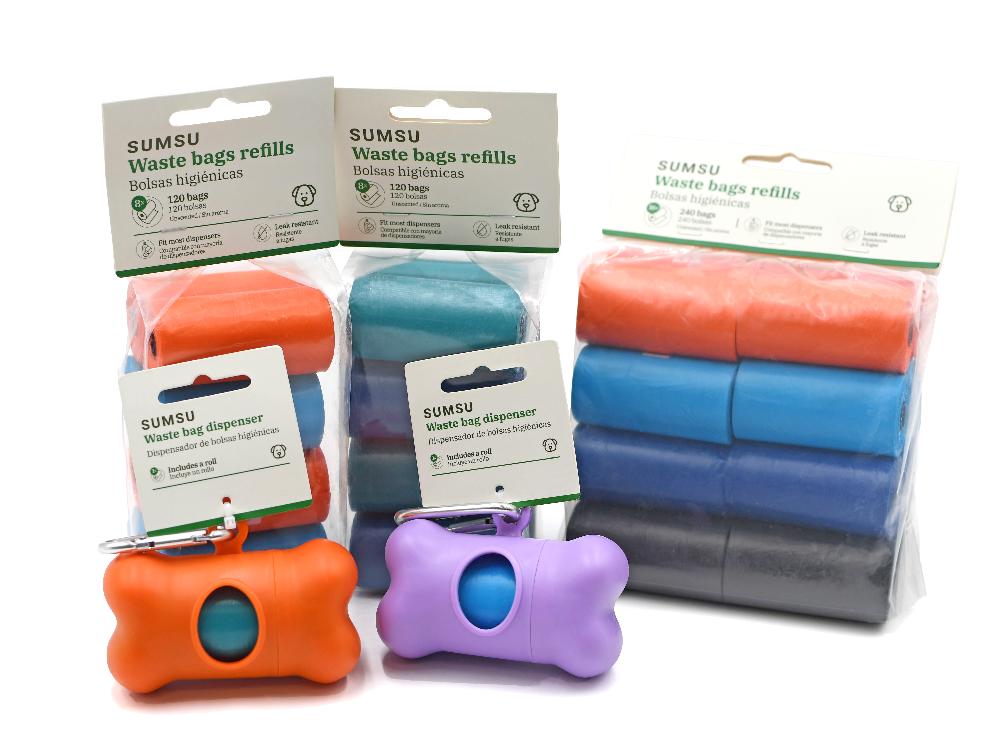 Miscota SUMSU Dispenser per sacchetti igienici viola con 1 rotolo di sacchetti igienici Shopping Online